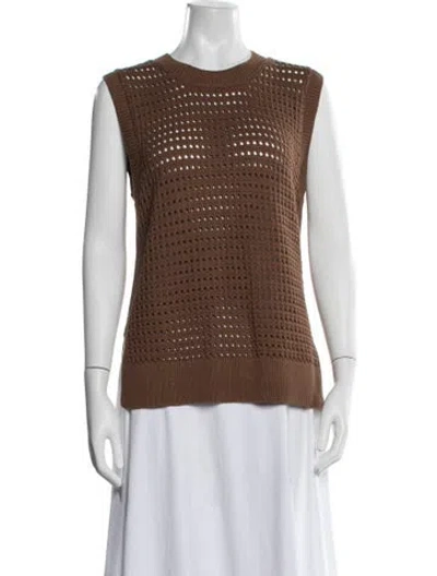 Pre-owned Varley Crew Neck Sweater In Brown