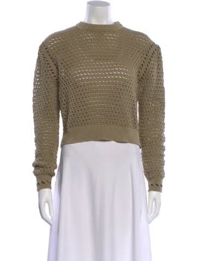 Pre-owned Varley Crew Neck Sweater In Green