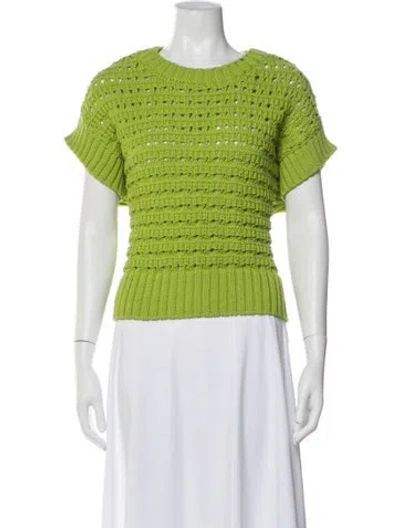 Pre-owned Varley Crew Neck Sweater In Green