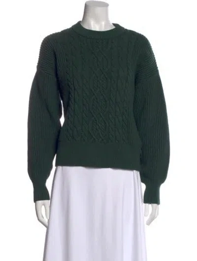 Pre-owned Varley Crew Neck Sweater In Green