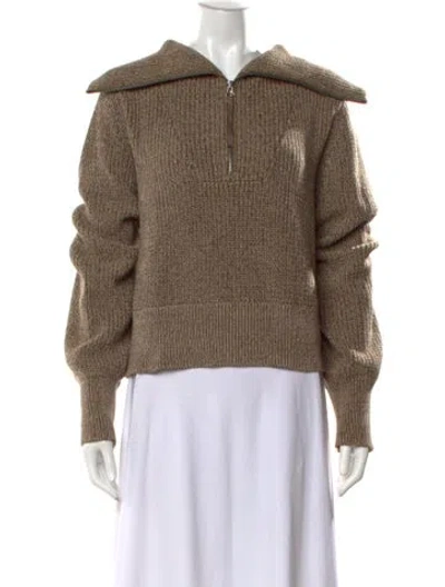 Pre-owned Varley Crew Neck Sweater In Green