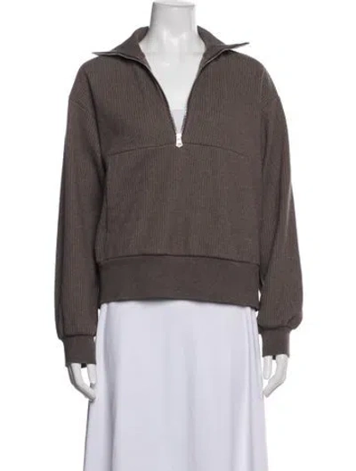 Pre-owned Varley Crew Neck Sweater In Grey