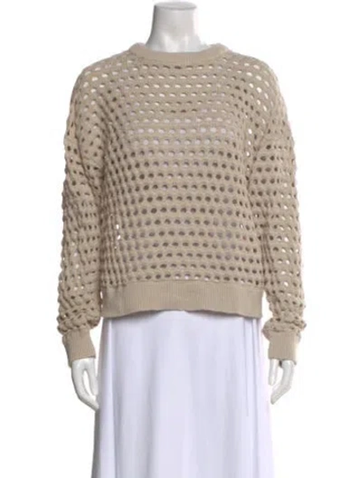 Pre-owned Varley Crew Neck Sweater In Neutral