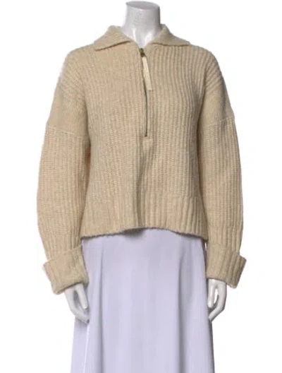 Pre-owned Varley Crew Neck Sweater In Neutral
