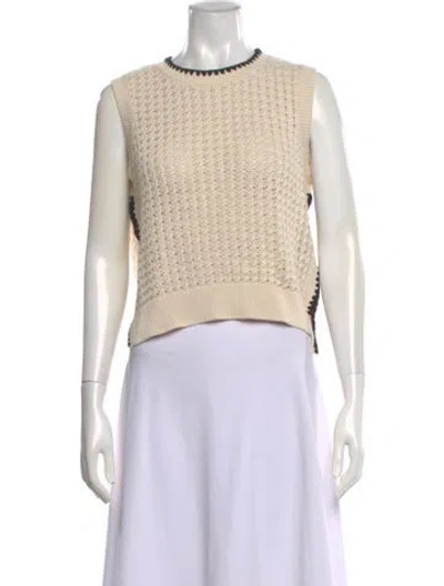 Pre-owned Varley Crew Neck Sweater In Neutral