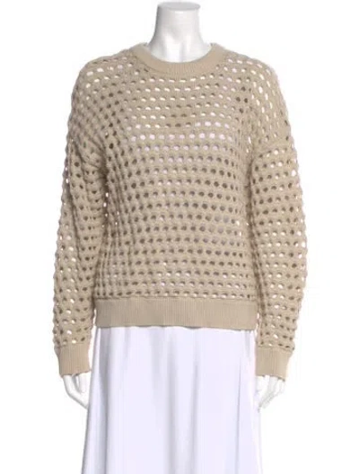 Pre-owned Varley Crew Neck Sweater In Neutral