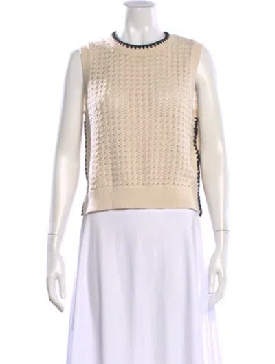 Pre-owned Varley Crew Neck Sweater In Neutral