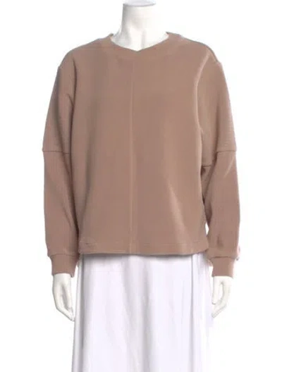 Pre-owned Varley Crew Neck Sweater In Neutral