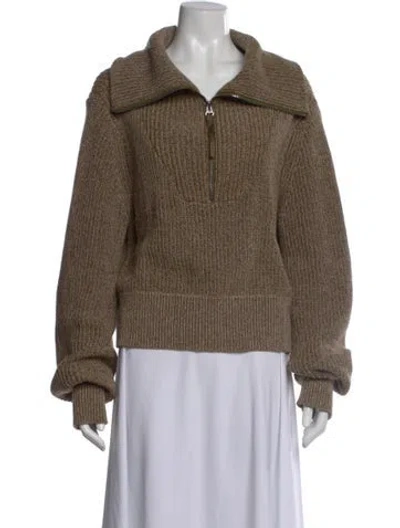 Pre-owned Varley Crew Neck Sweater In Neutral