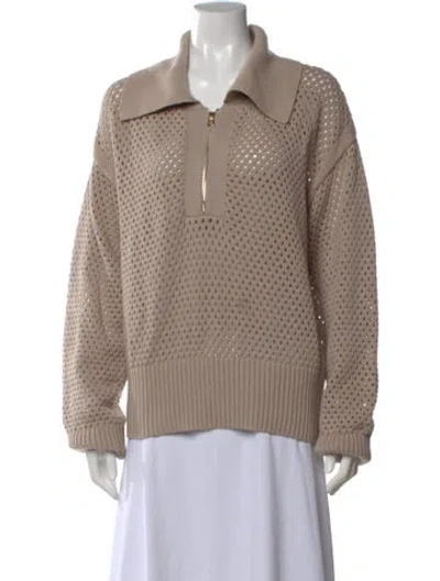 Pre-owned Varley Crew Neck Sweater In Neutral