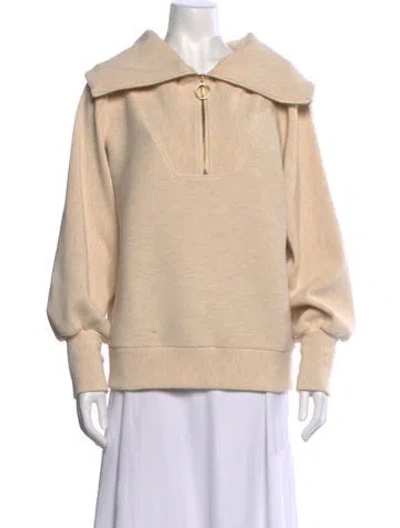 Pre-owned Varley Crew Neck Sweater In Neutral