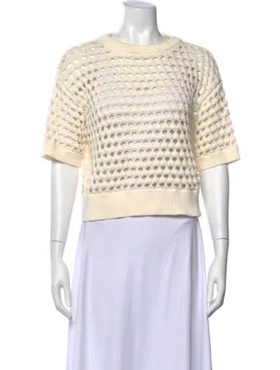 Pre-owned Varley Crew Neck Sweater In Neutral