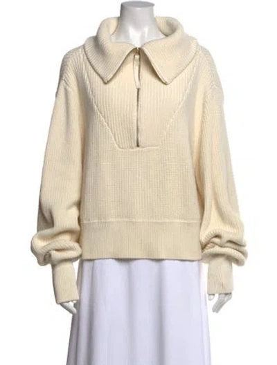 Pre-owned Varley Crew Neck Sweater In Neutral