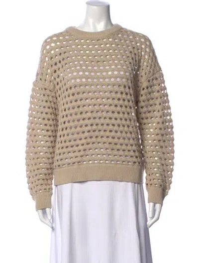 Pre-owned Varley Crew Neck Sweater In Neutrals