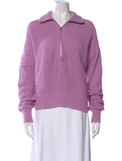 Pre-owned Varley Crew Neck Sweater In Purple
