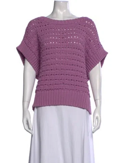 Pre-owned Varley Crew Neck Sweater In Purple