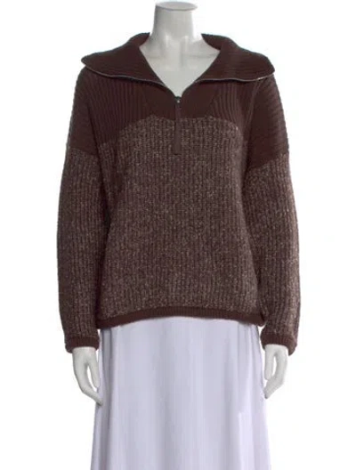 Pre-owned Varley Crew Neck Sweater W/ Tags In Brown