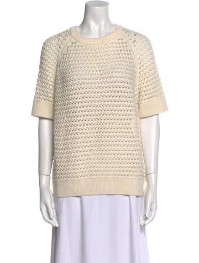 Pre-owned Varley Crew Neck Sweater In White