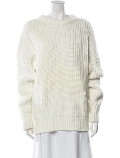 Pre-owned Varley Crew Neck Sweater In White