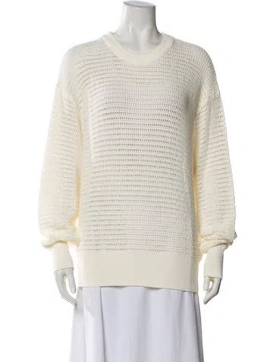 Pre-owned Varley Crew Neck Sweater In White