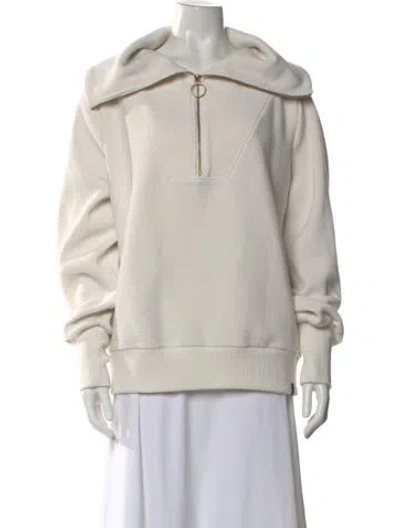 Pre-owned Varley Crew Neck Sweater In White