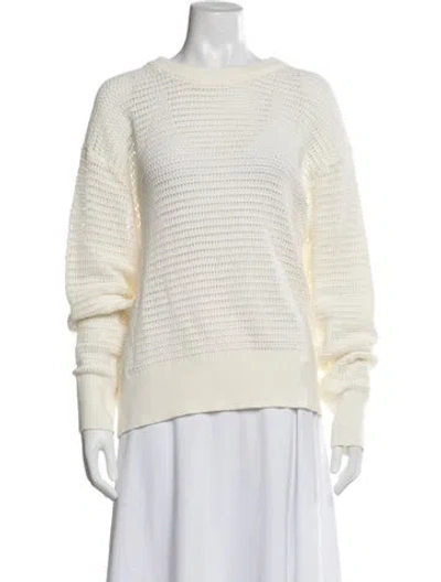 Pre-owned Varley Crew Neck Sweater In White