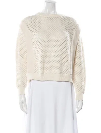Pre-owned Varley Crew Neck Sweater In White