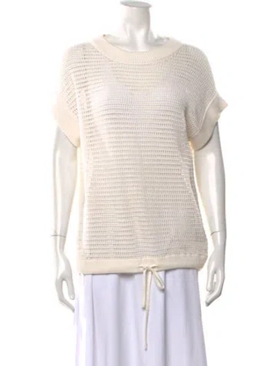 Pre-owned Varley Crew Neck Sweater In White