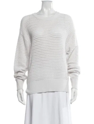 Pre-owned Varley Crew Neck Sweater In White