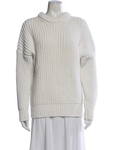 Pre-owned Varley Crew Neck Sweater In White