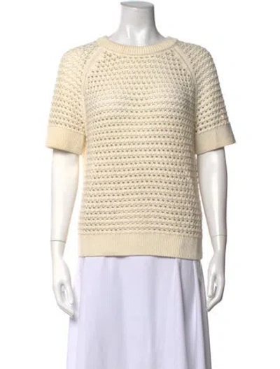 Pre-owned Varley Crew Neck Sweater In White