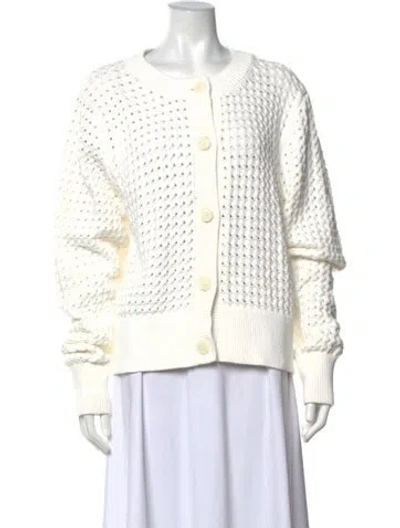 Pre-owned Varley Crew Neck Sweater In White