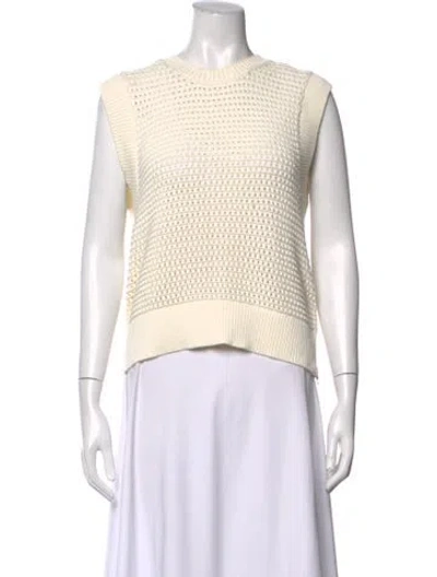 Pre-owned Varley Crew Neck Sweater In White