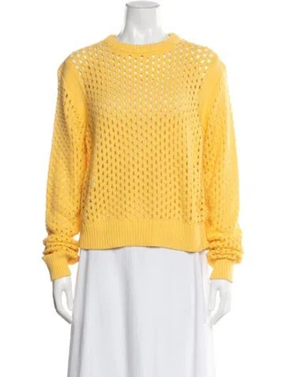 Pre-owned Varley Crew Neck Sweater In Yellow