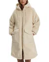 Varley Cyrus Faux Fur Reversible Coat In Neutral