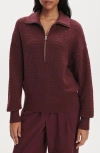 Varley Darla Half-zip Sweater In Burgundy
