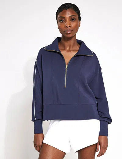 Varley Davenport Half Zip In Blue