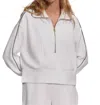 Varley Davenport Half-zip Sweatshirt In White