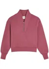 Varley Davidson Half-zip Stretch-jersey Sweatshirt In Pink