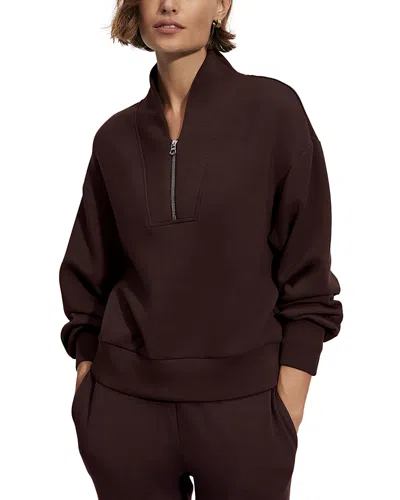 Varley Davidson Half Zip Sweatshirt In Brown