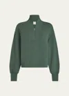 Varley Davidson Partial-zip Sweatshirt In Cilantro