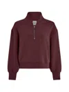 Varley Davidson Woven Sweatshirt In Burgundy