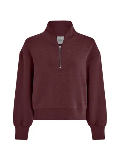 Varley Davidson Woven Sweatshirt In Burgundy