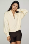 Varley Womens Anise Flower Davidson Stretch-woven Sweatshirt In Neutral