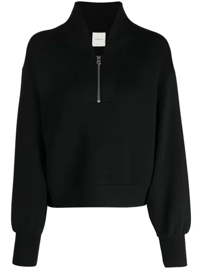 Varley Doublesoft Davidson Quarter-zip Sweatshirt In Green