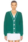 Varley Womens Forest Decker Contrast-piping Stretch-jersey Cardigan