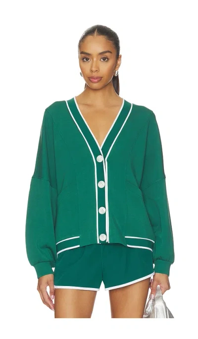 Varley Decker Off Court Cardigan In Green