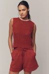 Varley Delaney Knit Vest In Red