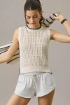 Varley Womens Birch Delaney Contrast-panel Cotton-knit Vest In Beige