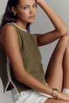 Varley Delaney Knit Vest In Green